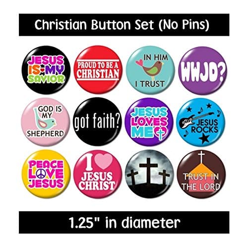Christian Flatback (no pins) Buttons