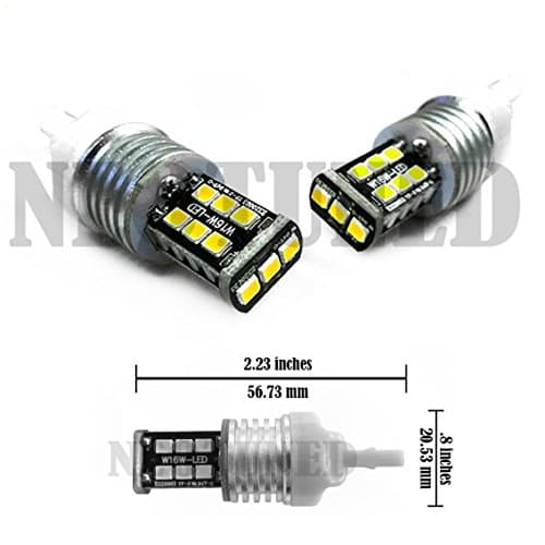 2x 7440 WHITE 15 High Power LED 11W Reverse Light Turn Signal Brake Light Tail Light LED