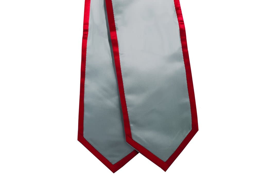 Graduation Honor Stoles Silver w/Trim