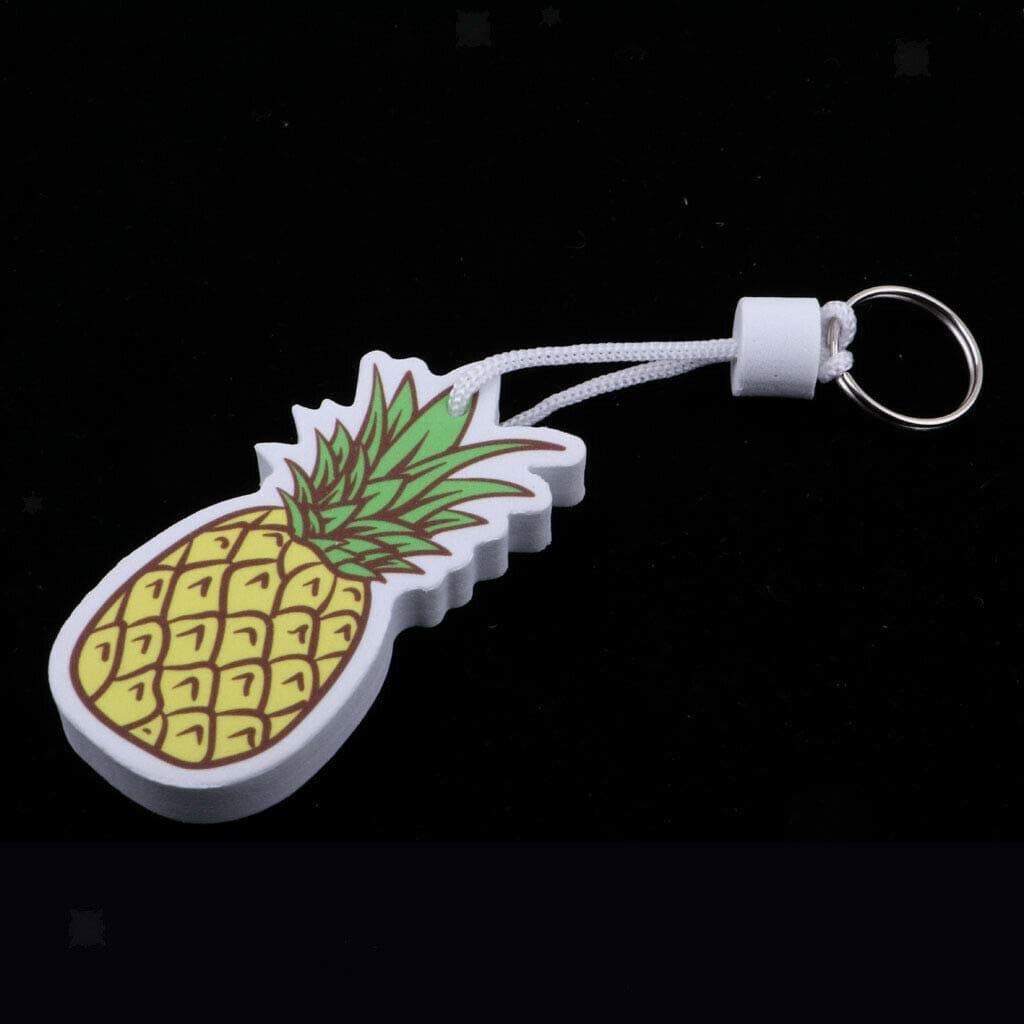 NATFUR Lightweight EVA Floating Assorted Shape Keyring Key Ring Keychain Floater Pretty Novelty Key-Chain for Men Holder Beautiful Fine Lovely | Color - Pineapple