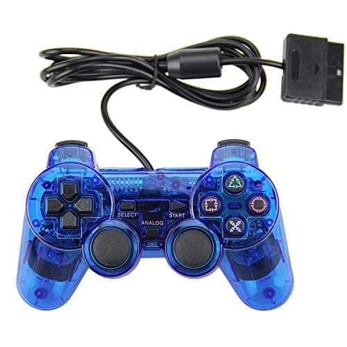 PS2 Game Wired Controller, GamePal PS2 Game Wired Controller for Sony PlayStation 2, Blue