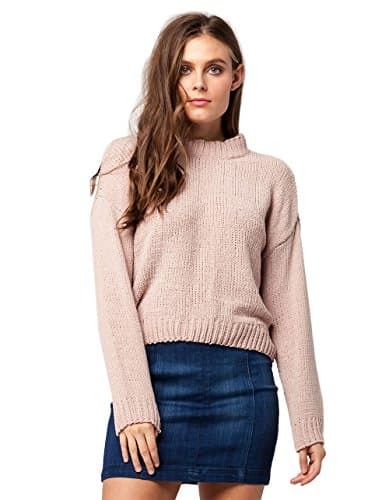 WOVEN HEART Chenille Sweater, Champagne, Medium