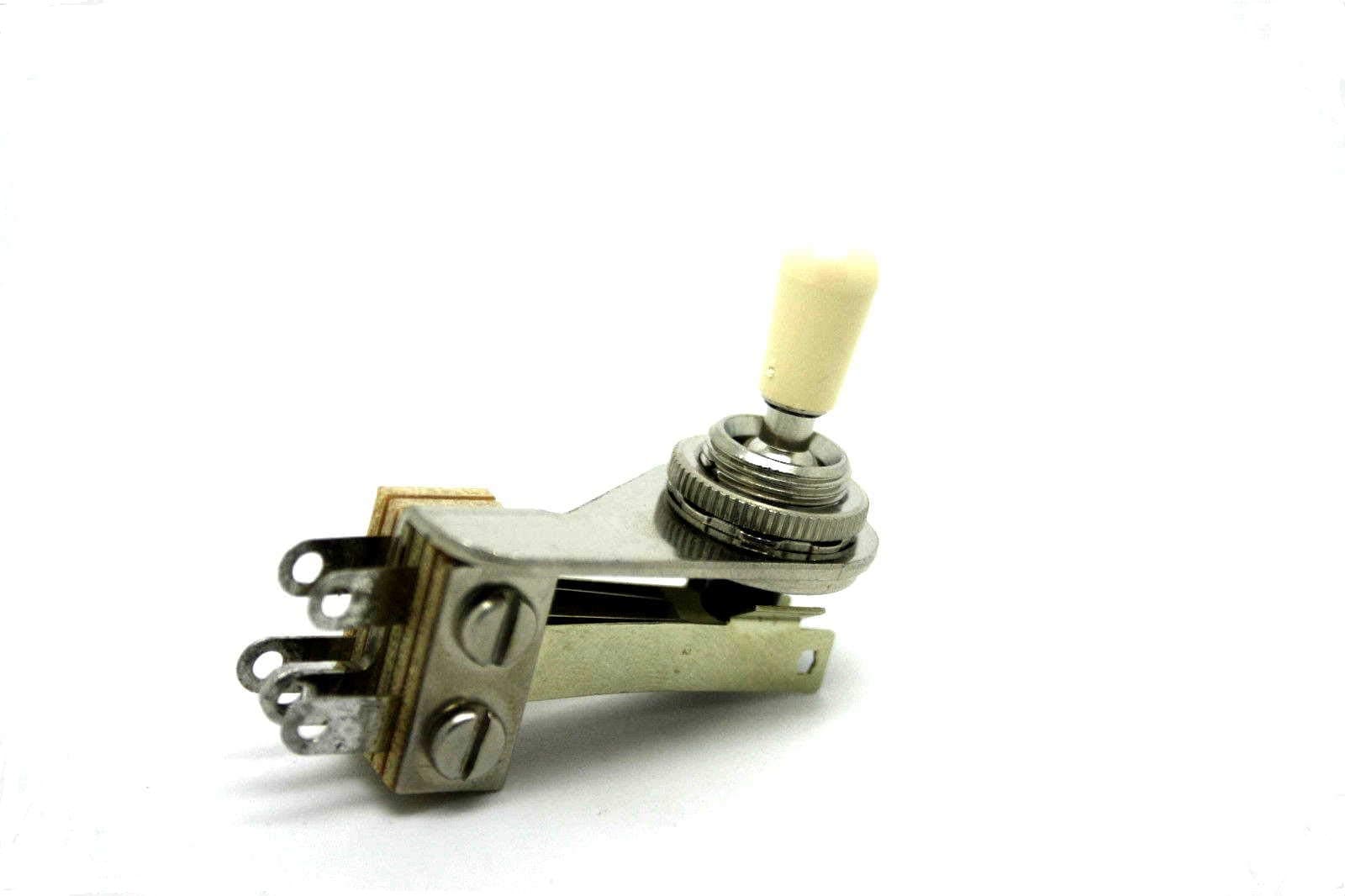 Switchcraft 3-Way Right Angle "L-Type" Toggle Switch w/ Genuine Cream Switchcraft Tip