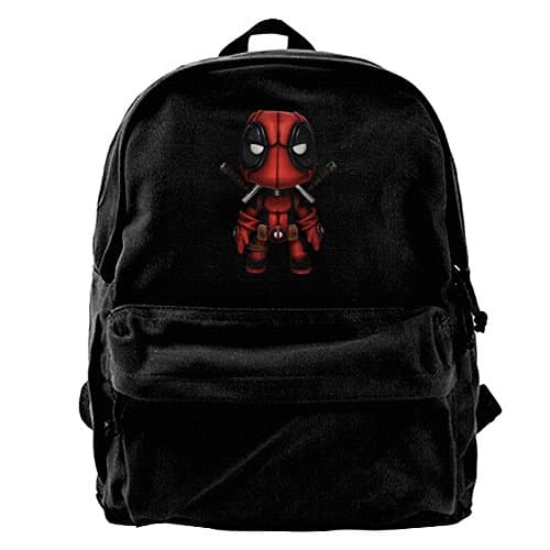ATTENRY Canvas Backpacks Deadpool Canvas Backpack Travel Rucksack Backpack Daypack Knapsack Laptop Shoulder Bag