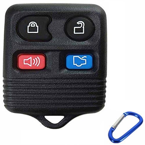 Lzki 4 Button Remote Key Fob Case Shell Pad Replacement for Ford/Lincoln/Mercury 1999 - 2006