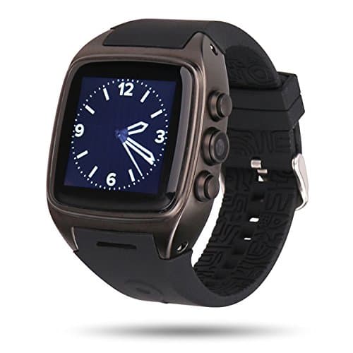 Ourtime X01 Waterproof Smart Watch Standalone Phone with Camera, Android 4.4 OS 2G GSM 3G WCDMA 1900MHz Sport Pedometer Heart Rate Monitor GPS, Black