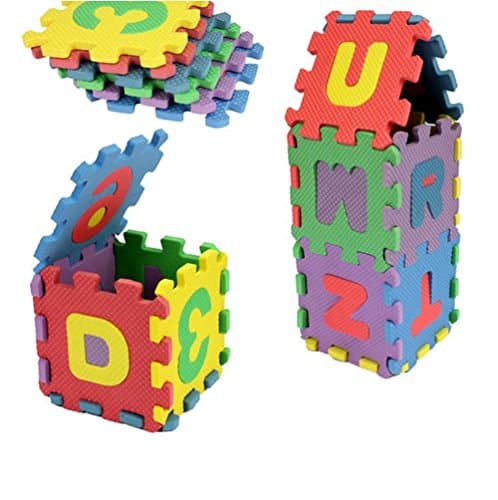 EVA Educational Puzzle Foam Mat Interlocking Alphabet Number 36 Small Blocks