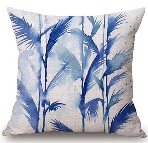Large tree Coconut tree Beach Cotton Linen Decorative Pillowcase Throw Pillow Cushion Cover Square 18" (3)