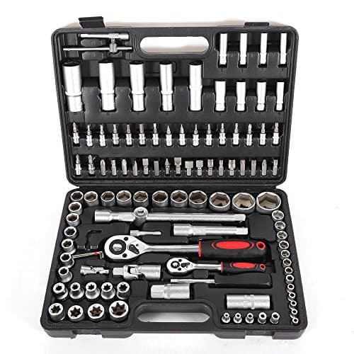 RANZIX 108 Piece Socket Spanner Set Ratchet Box Ratchet Box Tool Socket Spanner Tool Set