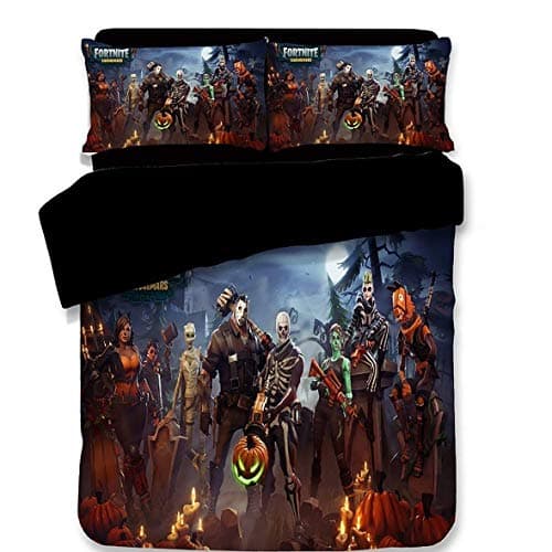 Fortnite Battle Royale Game Pattern Bedding Set Single/Double Size for Kids & Teens,3 Pcs Fortnite Heroes Print Duvet Cover Set with Two Pillow Cases,(No Comforter),Fortnite#2,Single