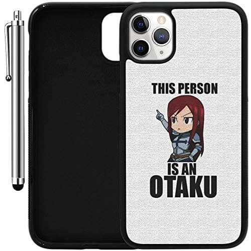 Custom Case Compatible with iPhone 11 Pro MAX (6.5") (Otaku Pride Fairy Tail Chibi Life) Edge-to-Edge Rubber Black Cover Ultra Slim | Lightweight | Includes Stylus Pen by Innosub