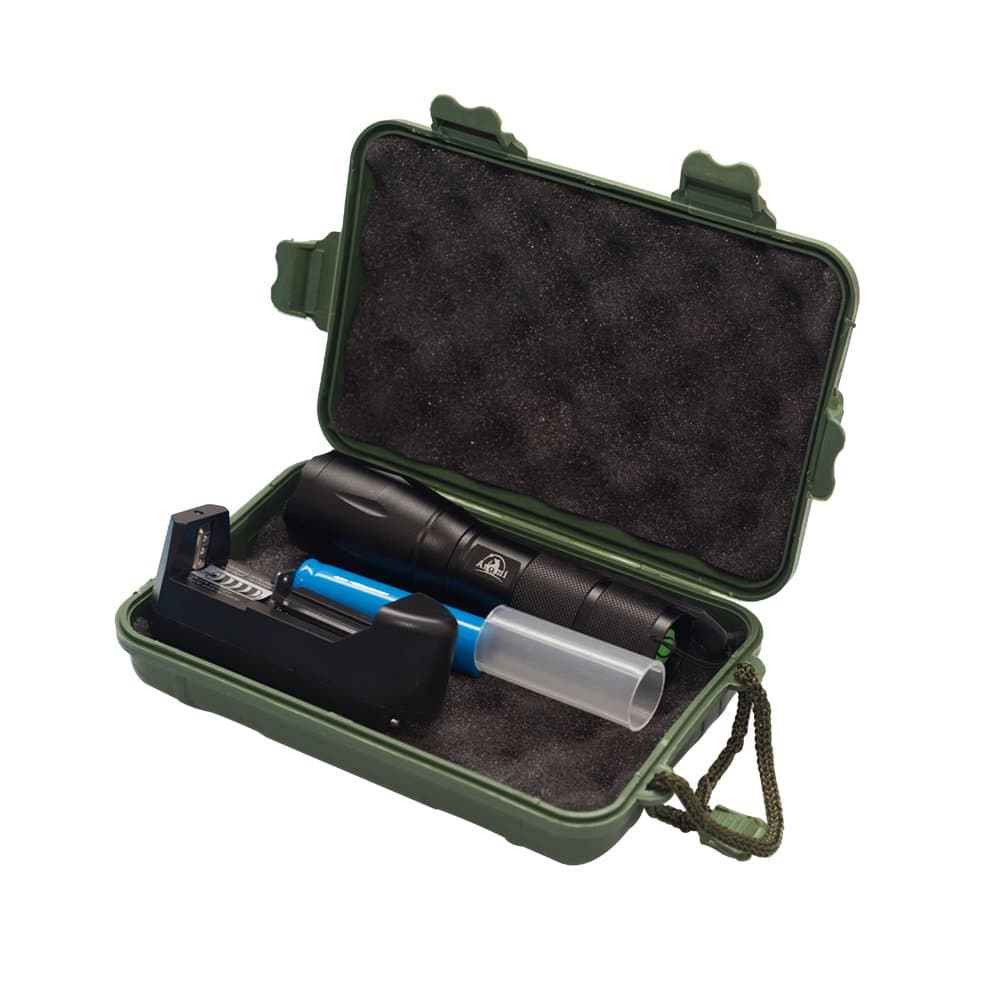 Powerful Brightest Tactical Led Flashlight - Anomi Flashlight Kit, Zoomable Adjustable Focus, 5 Modes, Water Resistant, Rechargeable 3000 MAh 18650 Lithium Ion Battery And Charger