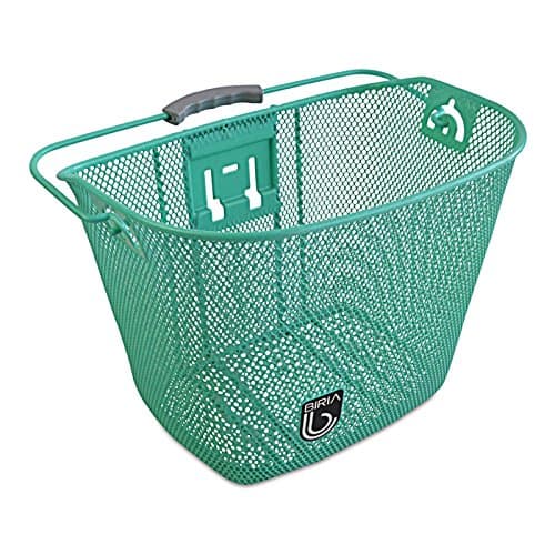 Biria Bicycle Basket Quick Release with Bracket, Front Quick Release Basket, Removable, Wire Mesh Bicycle Basket, New