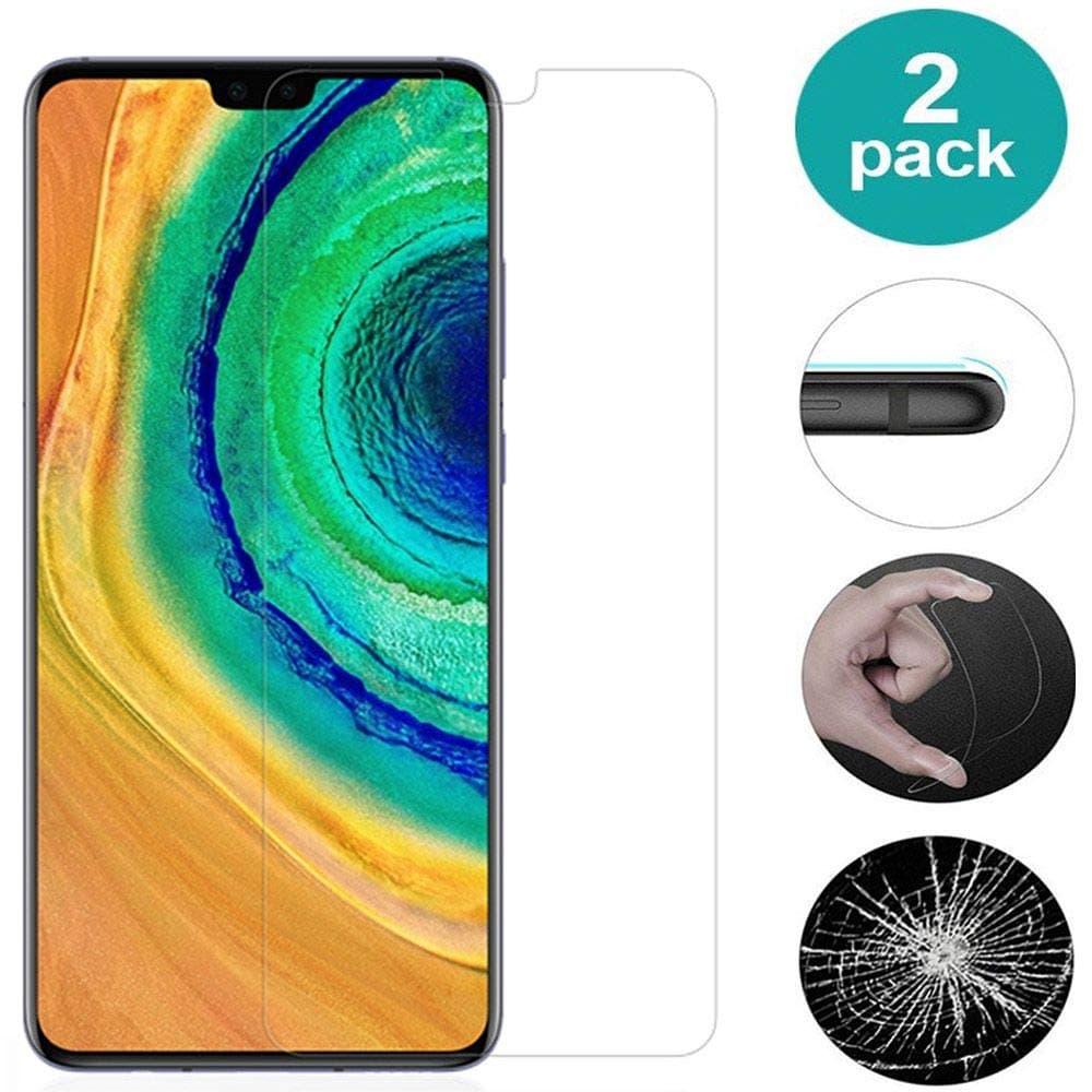 AIOIA Screen Protector for Huawei Mate 30 Pro 5G【2 Pack】,Crystal Clear Tempered Glass Film for Huawei Mate 30 Pro 5G