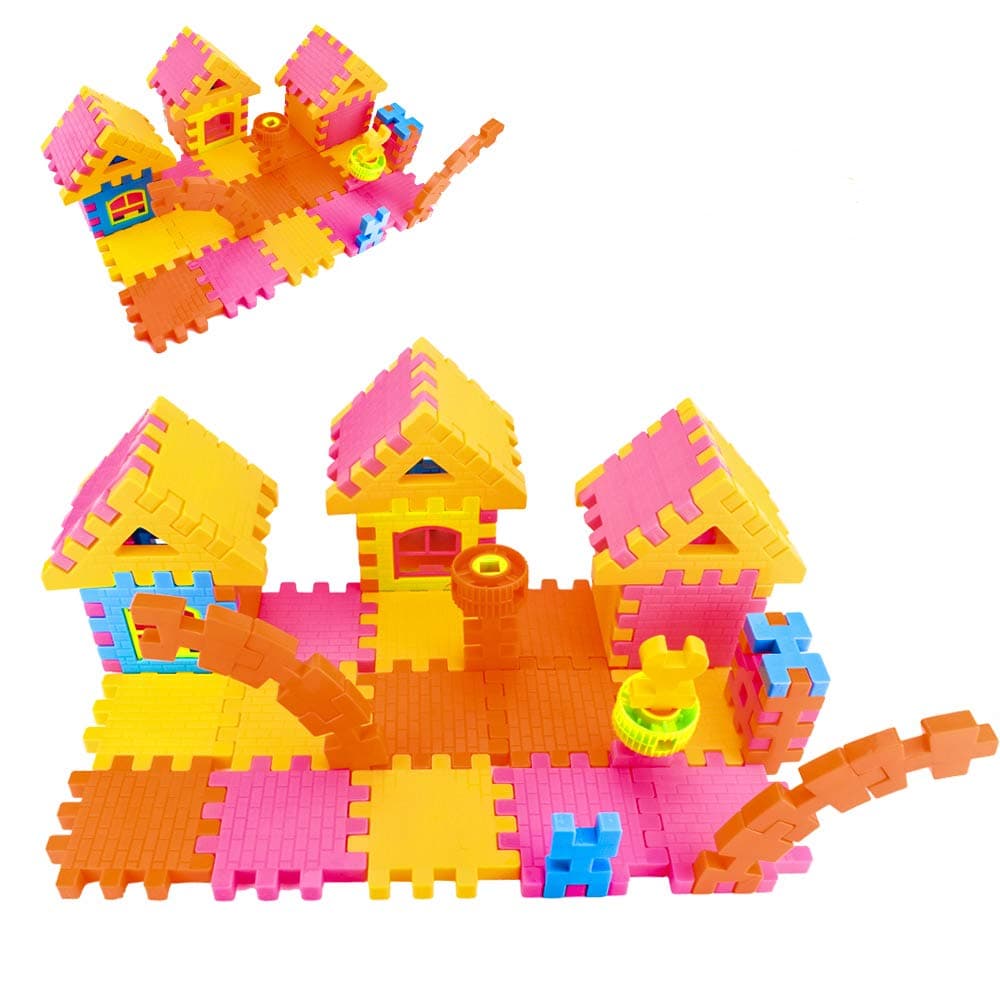 EsOfficce Building Blocks Set, Interlocking Learning Blocks, 108 Pieces Educational Toy for Girls 2-8 Year