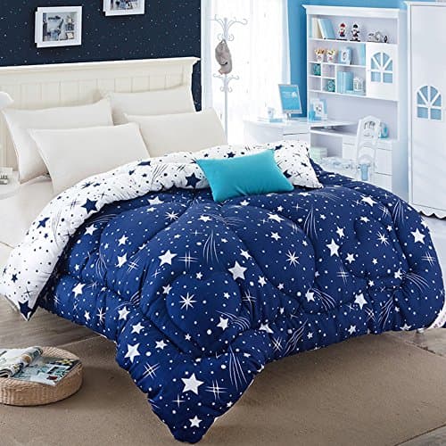 Polyester Medium Warmth Full/Queen/Full/Twin Comforter Duvet Insert,Hypoallergenic,Box Stitched,Thick warm space,180x220cm,Tinker Bell