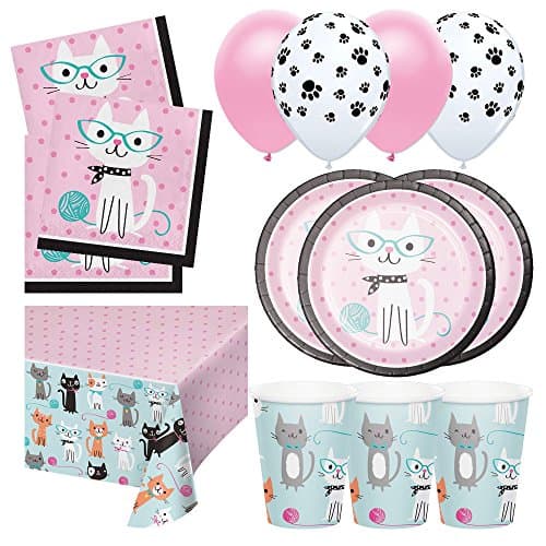 Purrfect Party Tableware Essential Pack (16 People)
