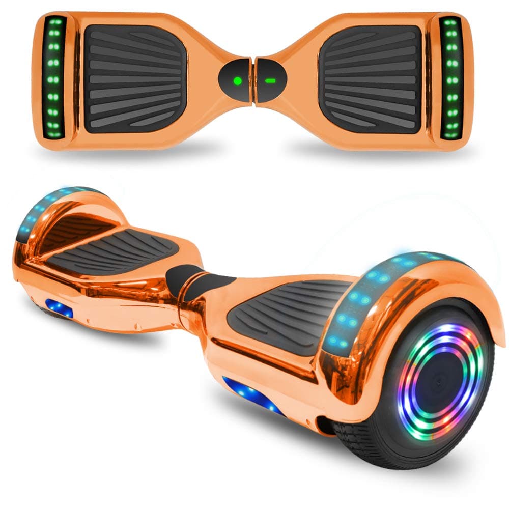 DOC Electric Smart Self-Balancing Hoverboard with Built in Speaker LED Lights Wheels Certified Hoverboard for Kids and Adults