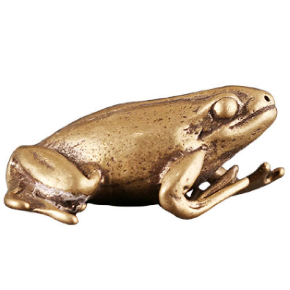 Brass Refined Solid Frog Desktop Decoration Creative Jin Chan Lucky Fortune Jinbao Lucky Coffee Table Tea Pet Decoration Decoration