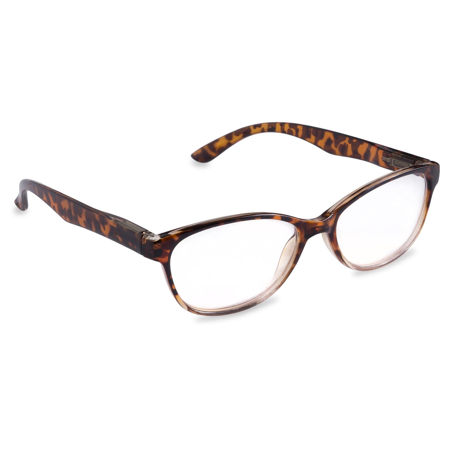 Inner Vision Women's Reading Glasses w/Spring Hinges & Case - (1.75 x Magnification) - Brown Tortoise