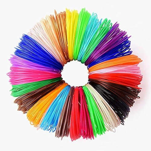 26 pc 3D Printer Pen Filament Refills | 1.75mm PLA Filament Refill (NOT ABS) | 520 Linear Feet | 26 Different Colors Pre-Selected, 2 BONUS Glow In The Dark Artist Pack | NONTOXIC | 20’ Per Color