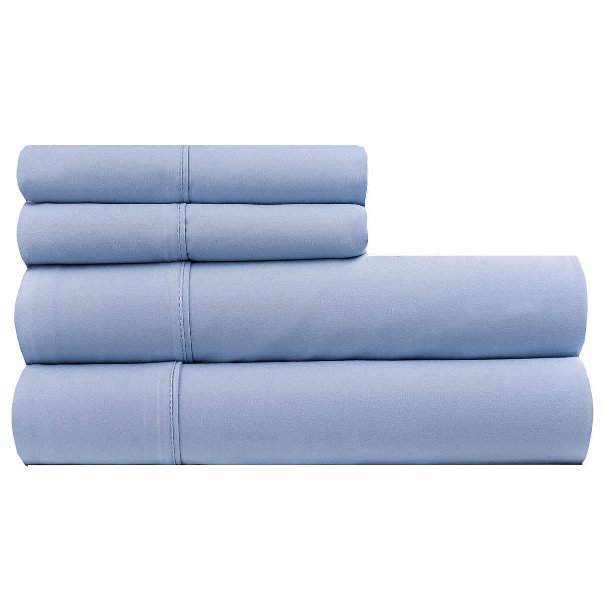 Charisma Microfiber 6-Pc Queen Sheet Set Extra Deep - Glacier (Light Blue)