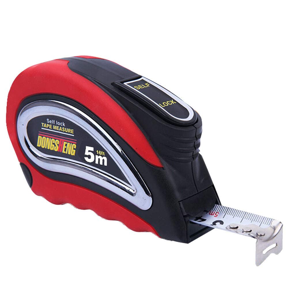 Automatic Telescoping Tape Measure, Self-Locking Measuring Tool Telescopic Ruler, 7.5 Meter High Precision Woodworking Decorative Measuring Ruler, Telescopic Small Tape (S, White)