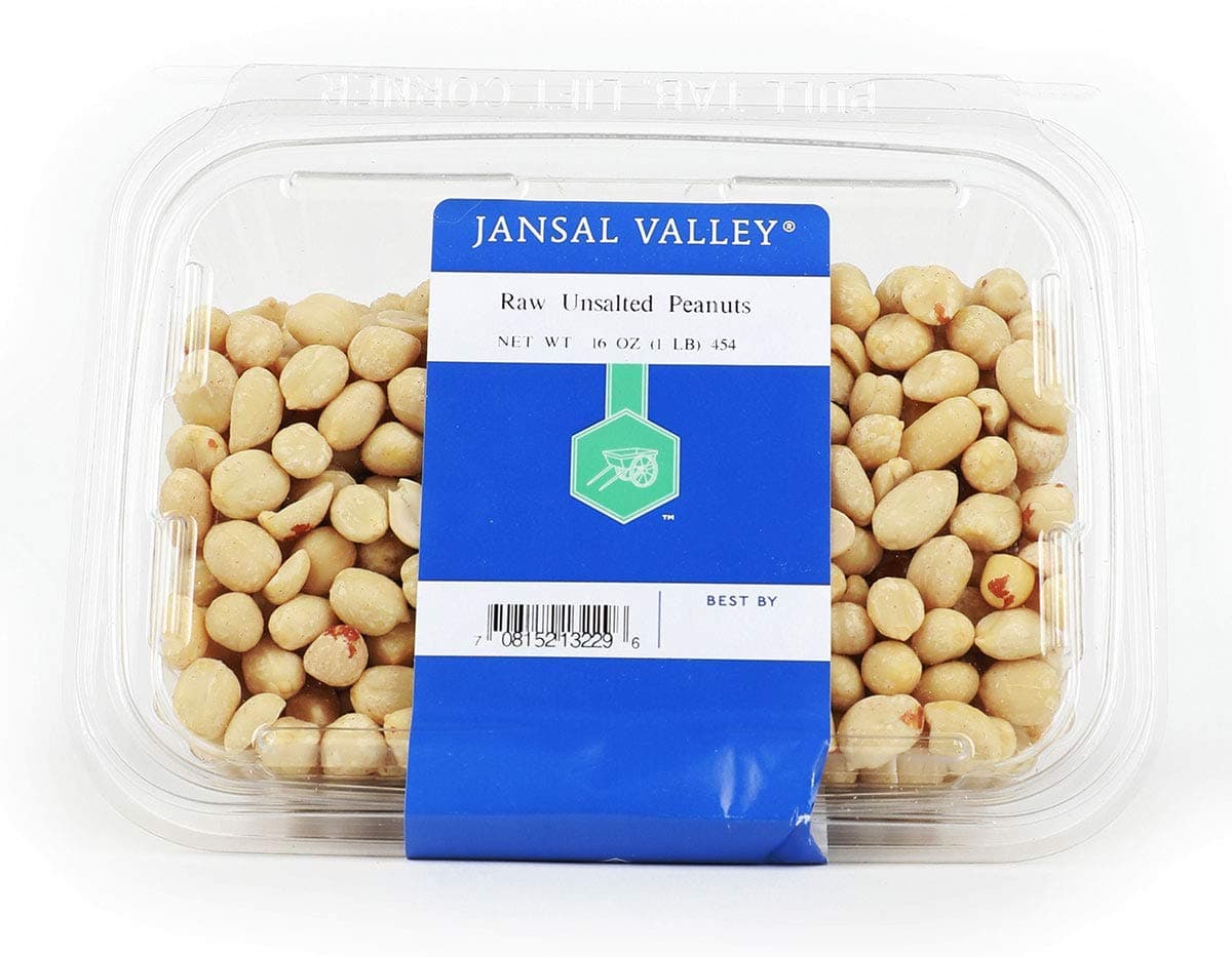 Raw Unsalted Peanuts, 1 Pound (2 Pack)