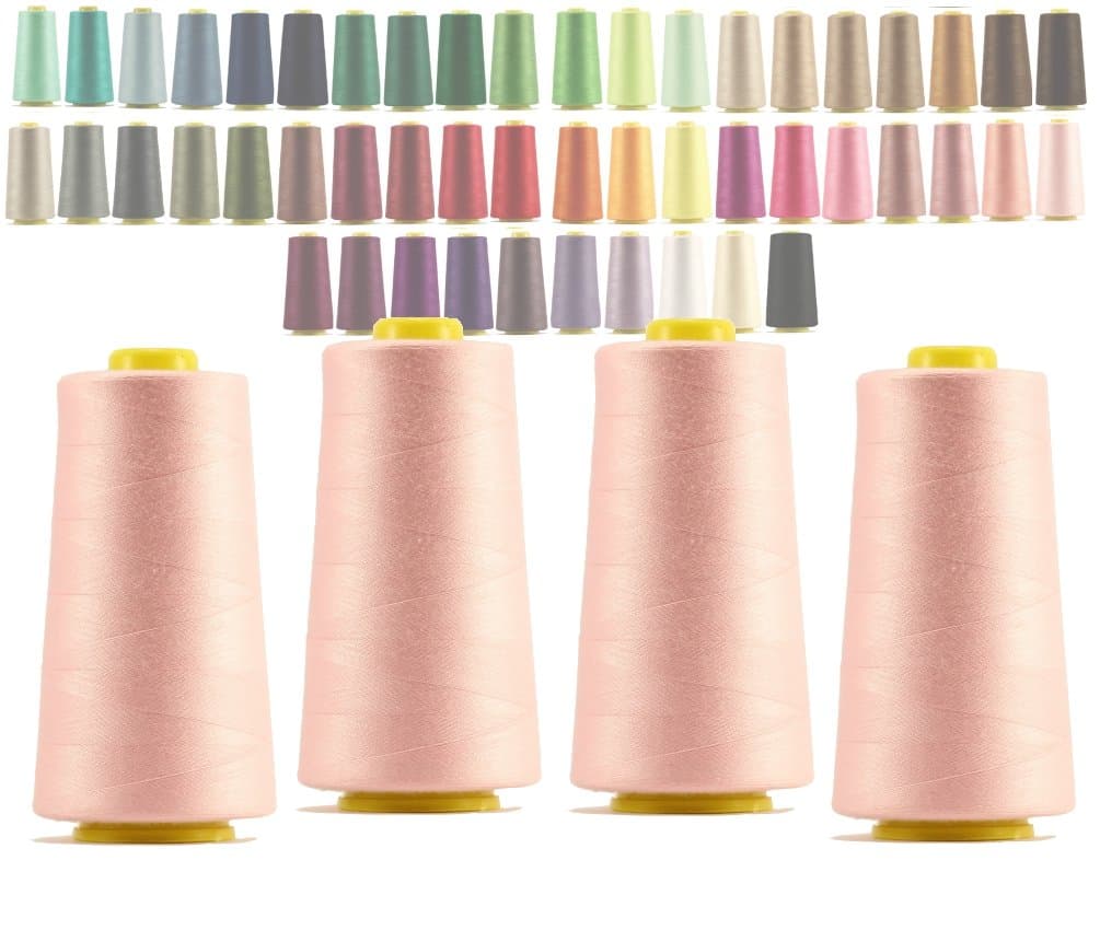 4 x Cones overlocking Thread 40S/2, 3000 Yards (152 Baby Pink)