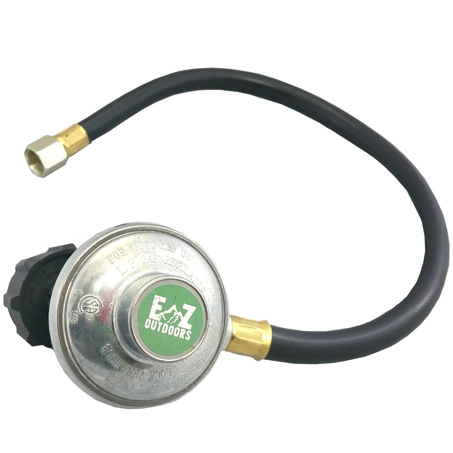 EZ Outdoors Universal Propane Gas Grill Regulator for Grills and Camping Stoves - Great Accessory for Your Campfire Side Cookware Grill Replacement Grill Connectors That Will Last!