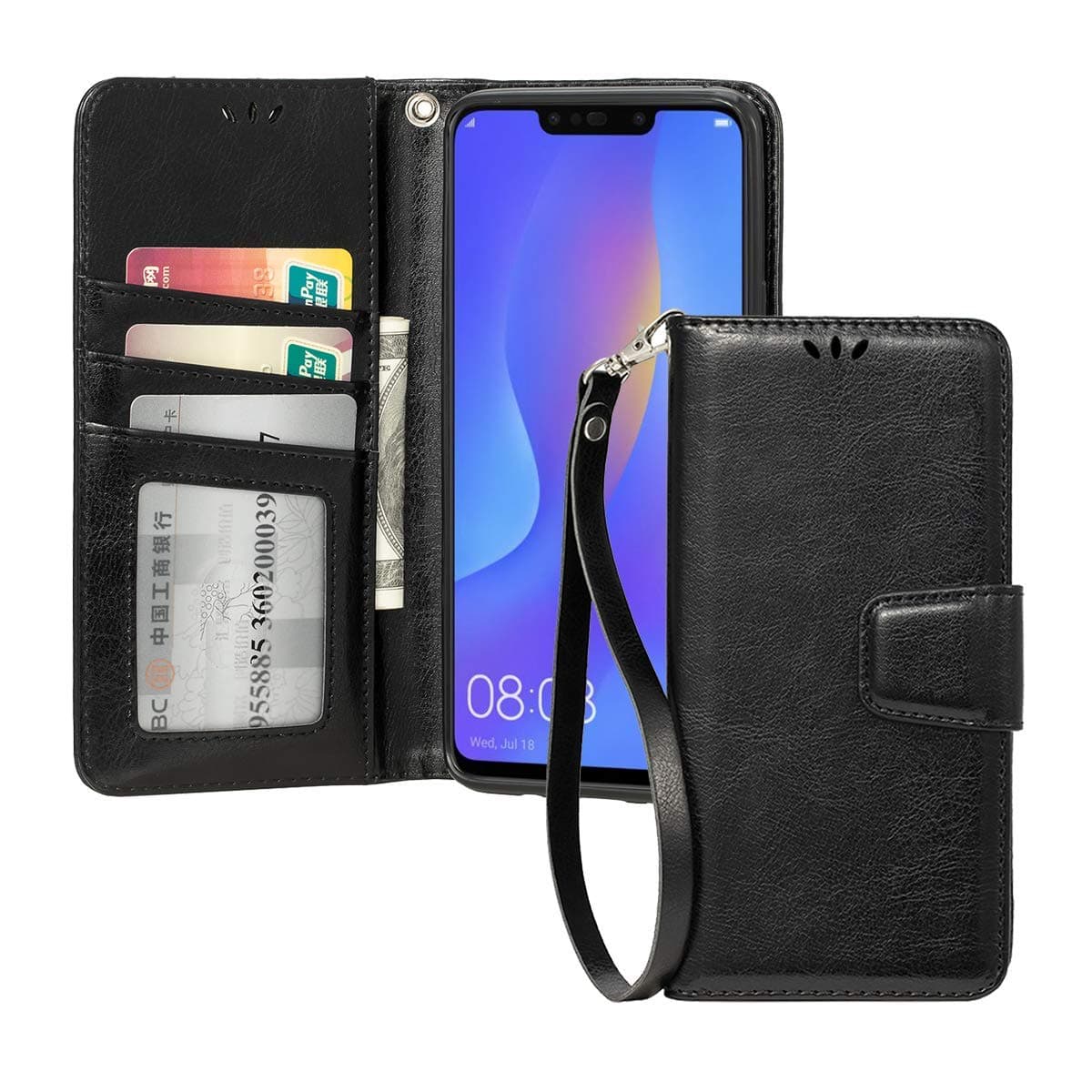 shemax Huawei Nova 3i Case, P Smart+ Mobile Phone Case, Anti-Scratch Hybrid Rugged TPU Back Cover Case for Huawei Nova 3i/P Smart Plus-Black