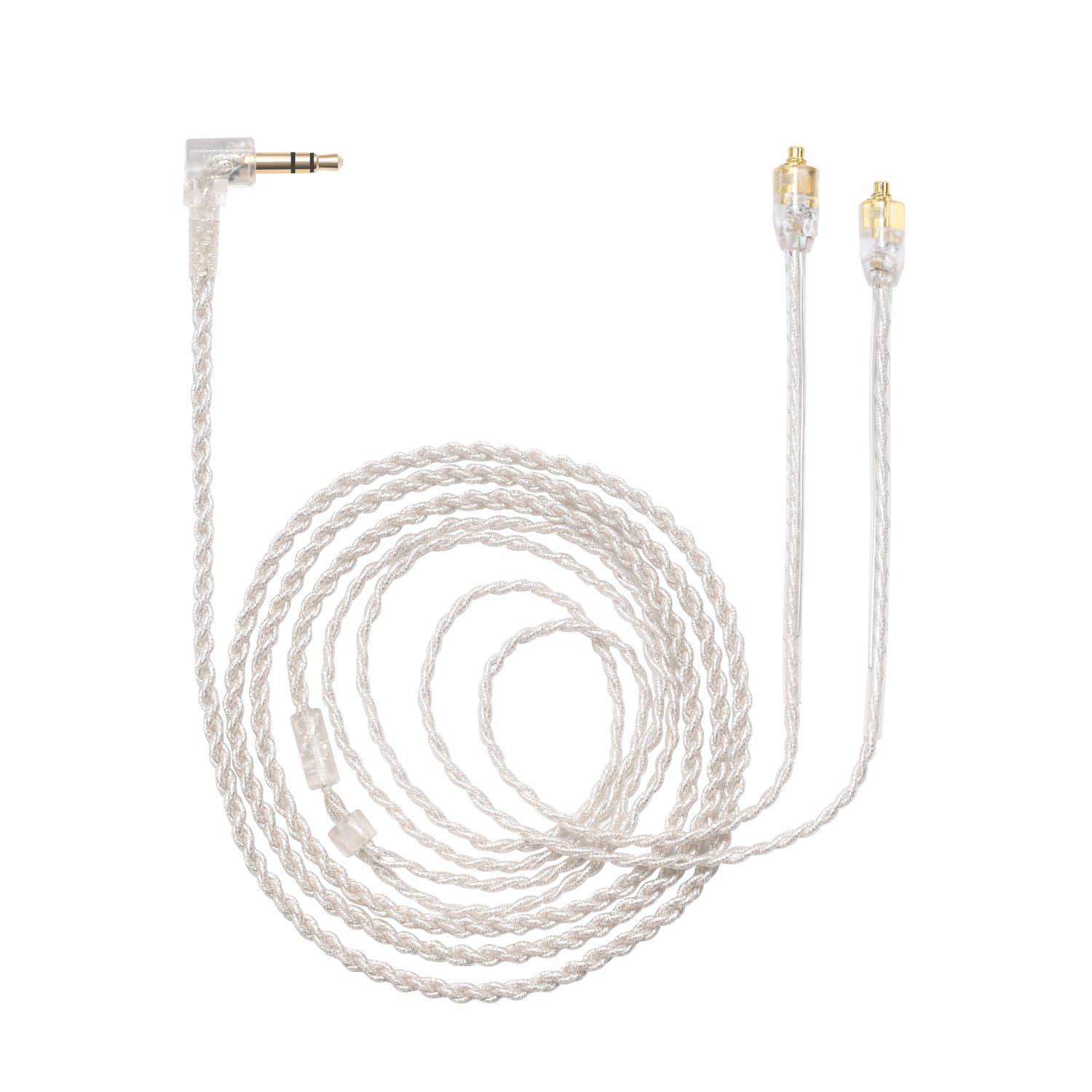 MOKOSE Replacement Upgrade 4 Core Silver Plated Audio Wire MMCX Cable for Shure SE846 SE535 SE425 SE315 SE215 UE900 Earphones 3.5MM 90 Degree Right Angle