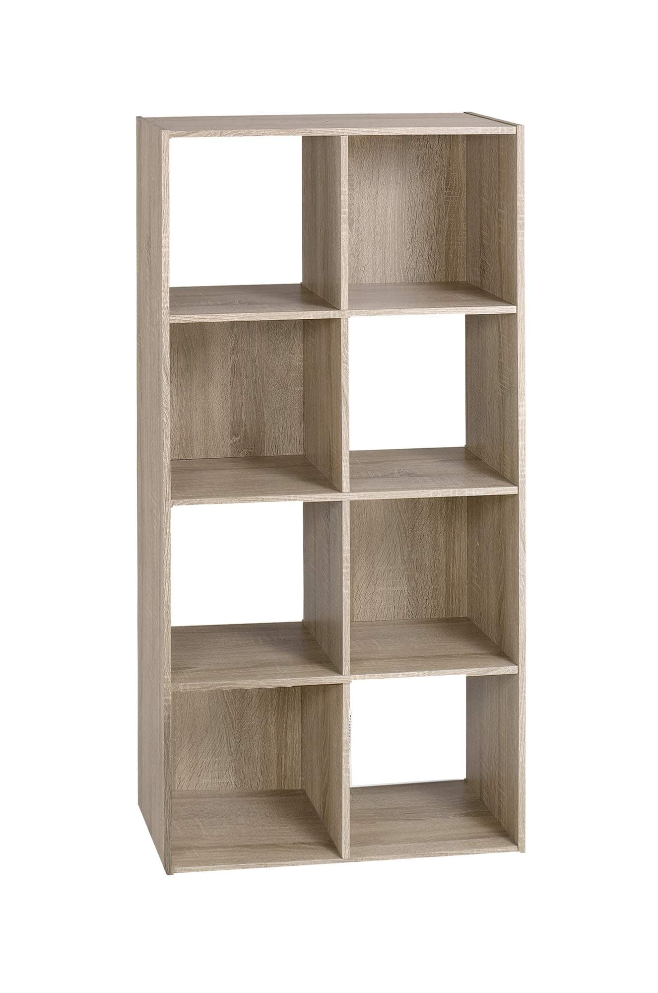 Alsapan Compo 4 x 2 Cube Unit with Melamine, 122.3 x 61.5 x 29.5 cm, Oak Finish