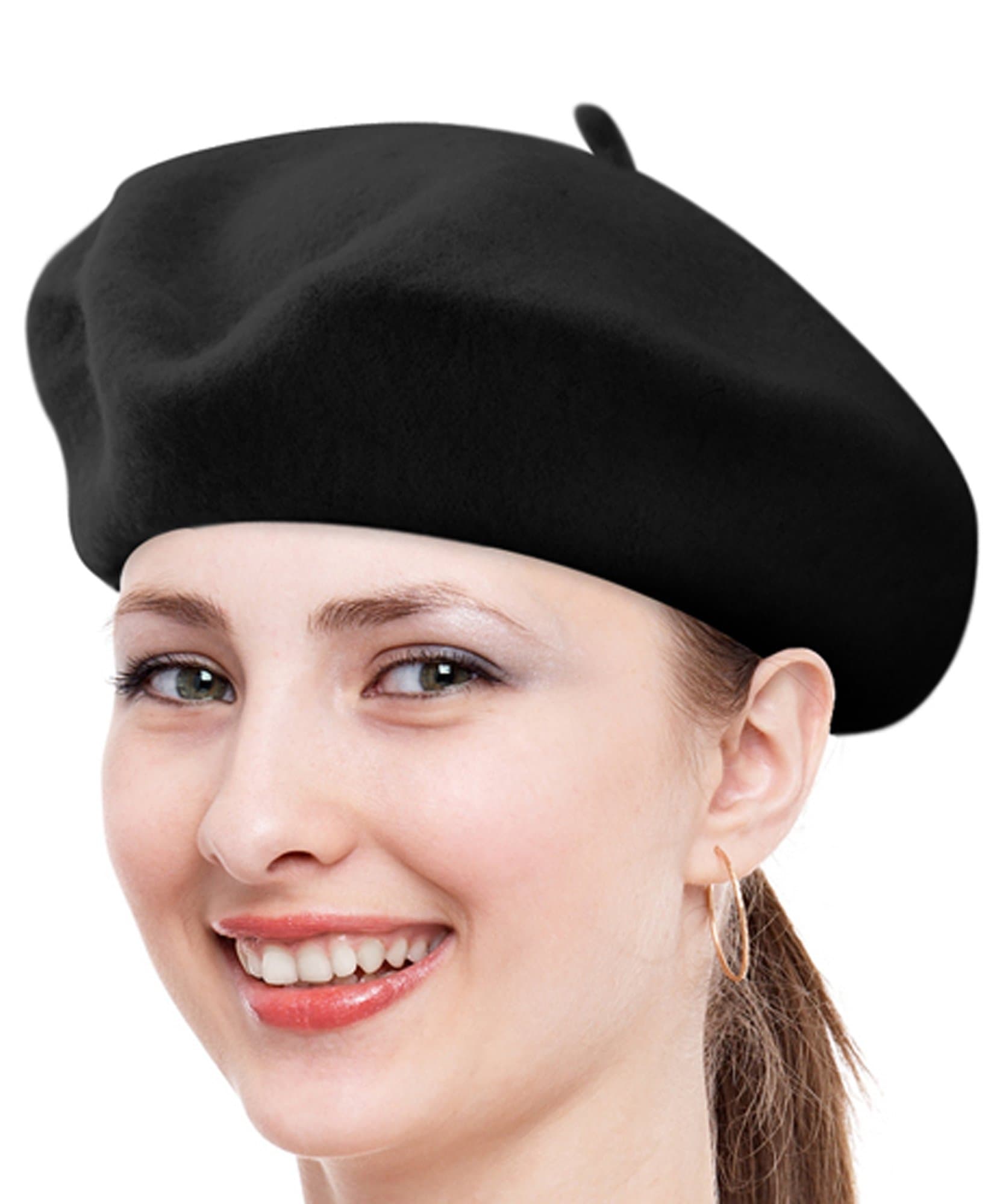 Nollia Solid Color French Wool Beret
