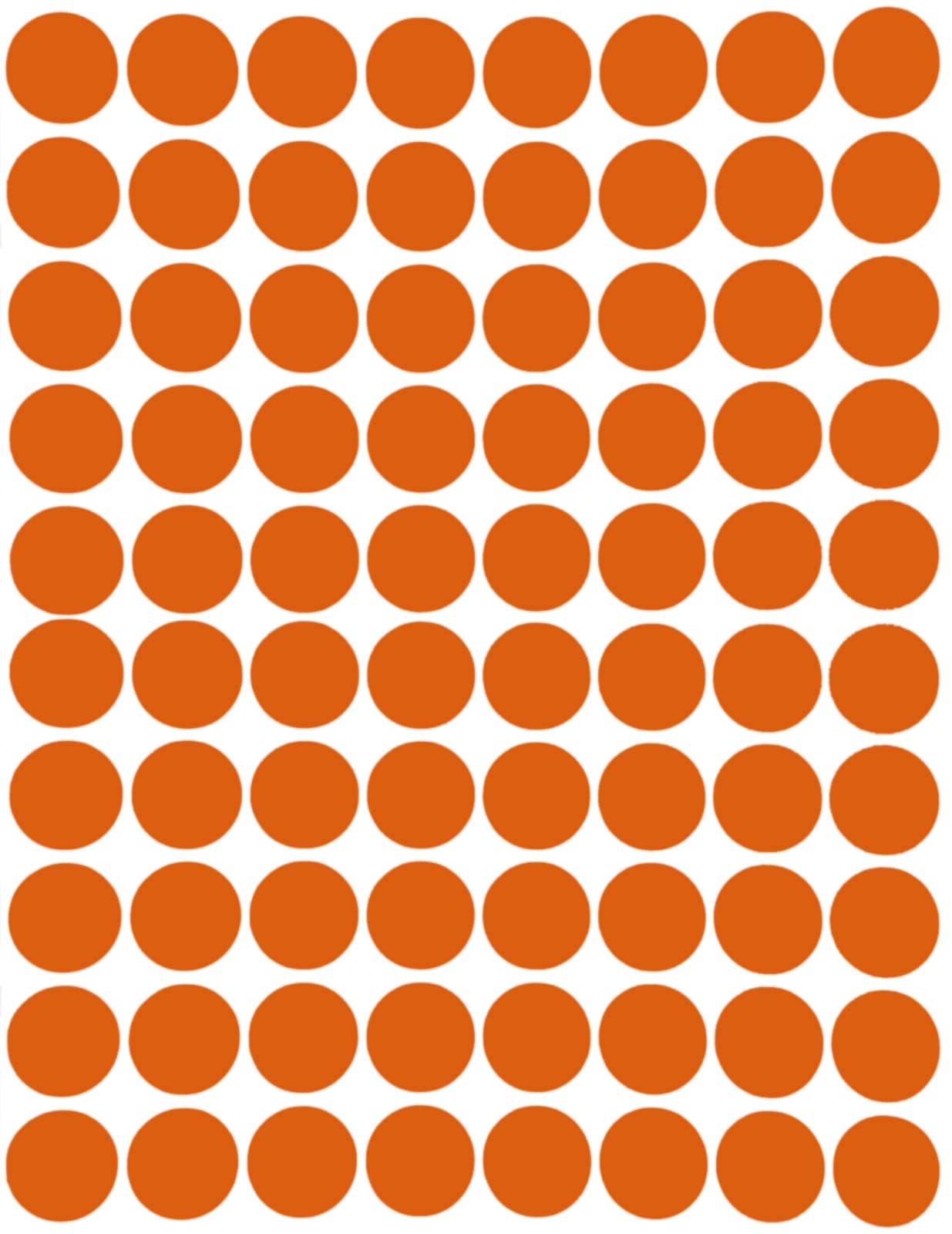 Royal Green (13MM) Orange Colour Coding Labels for Inventory and Labeling 1.3 CM Circle Dot Stickers 1200 Pack