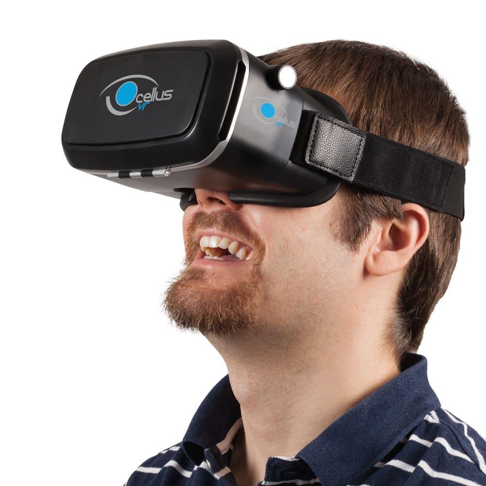 Gamepad controller OcellusVR for android and iOS smartphones and tablets, gamepad wireless for virtual reality glasses, remote controller gamepad for selfie and music control, apps and games (VR headset)