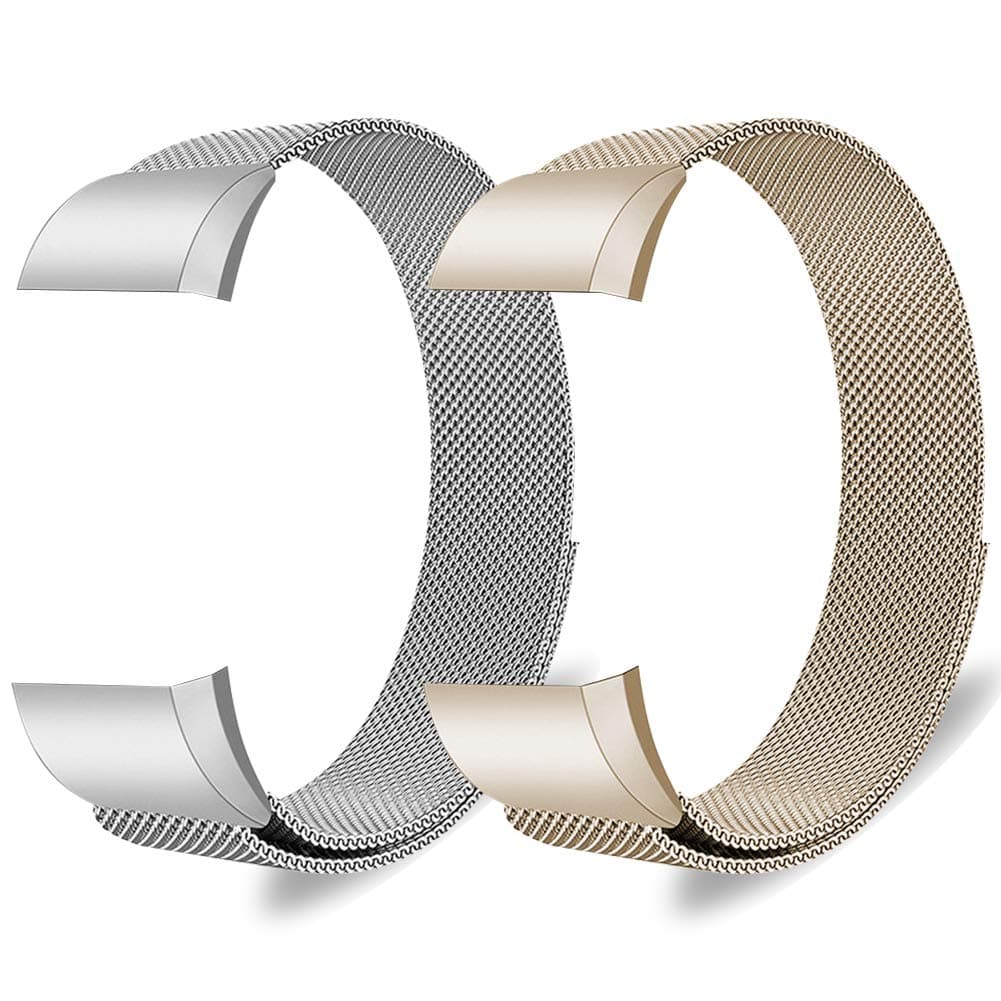 Oitom Bands Compatible with Fitbit Charge 2 Accessory Replacement Bands (2 Pack),(2 Size Choice) Large 6.7-9.3 inch or Small 5.1-6.8 inch,8 Combo Color Available …