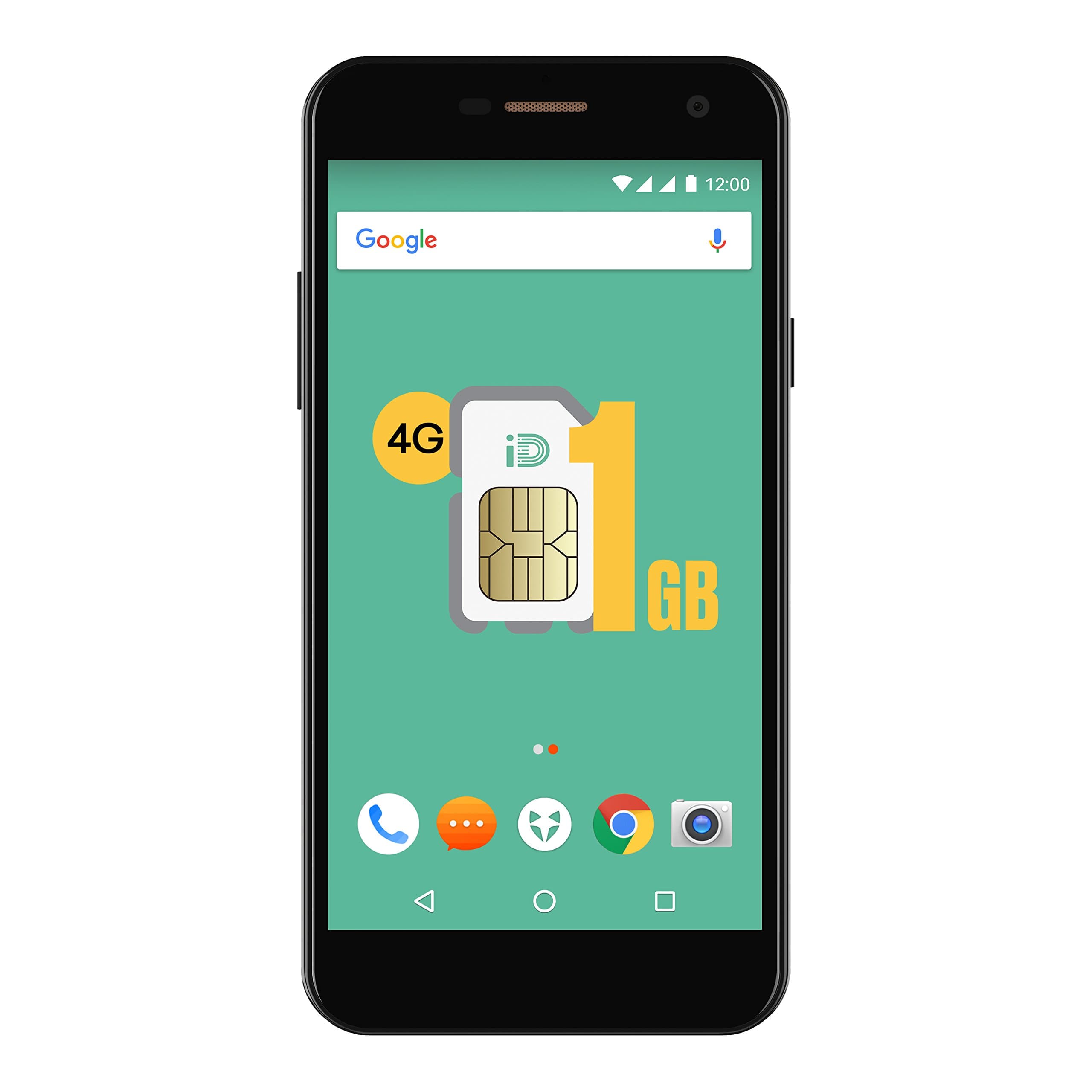 Wileyfox Spark + Black - 5.0" HD, Dual SIM, Android Nougat 7.0, SIM-Free Smartphone with FREE £30 4G iD SIM Card