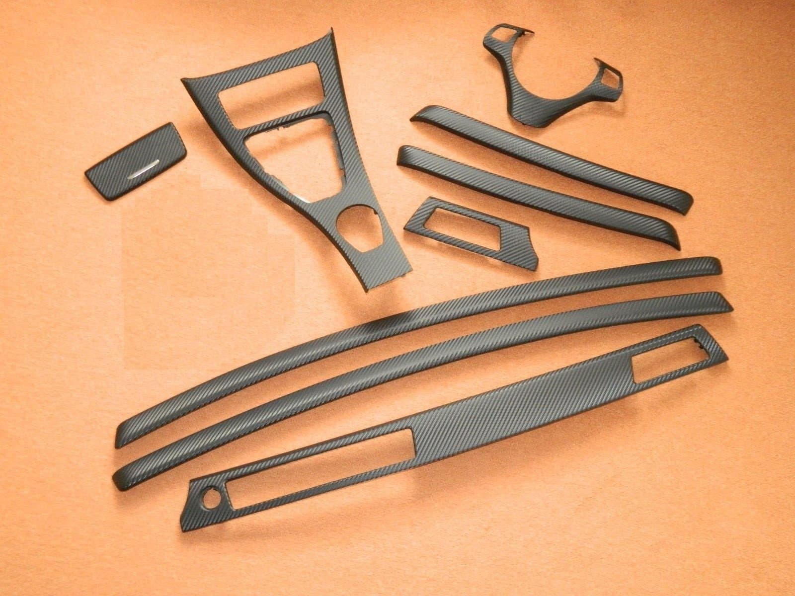 Decor trim strips Carbon 3D structure foils suitable for E92 E93