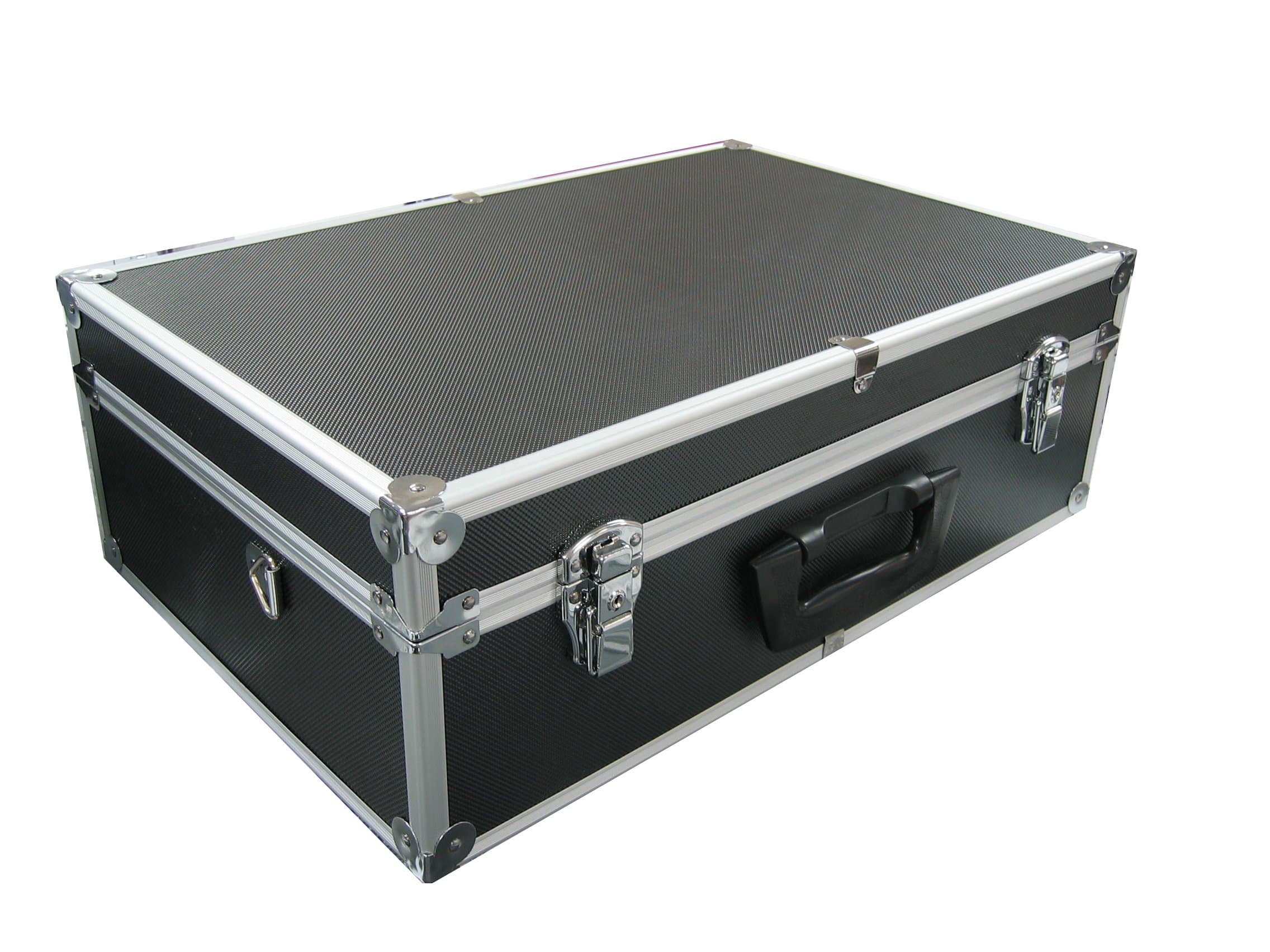 Black Aluminum Multi Purpose Hard Case With Foam For Tool/Camera/Pistool/Hardware and More
