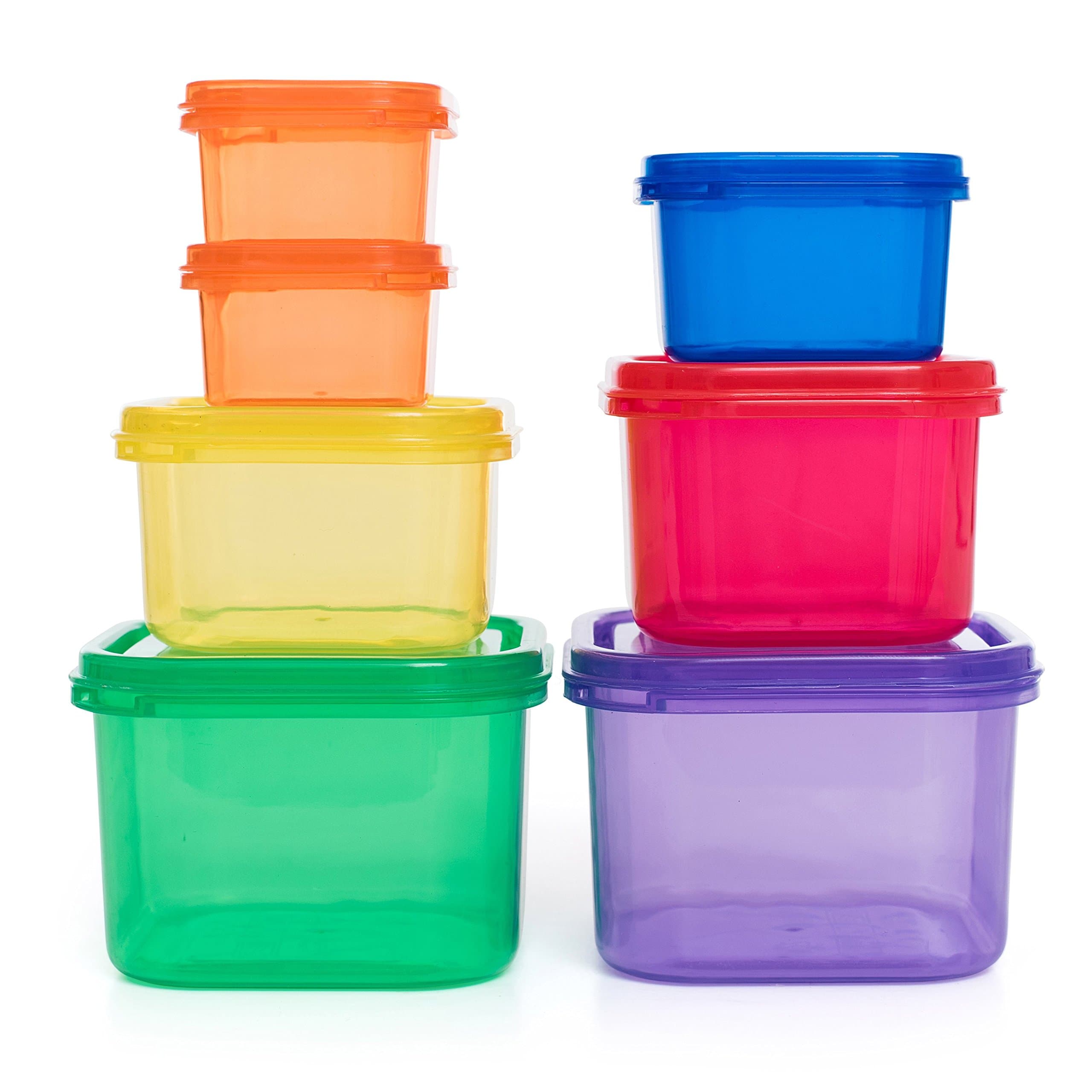 EAT &FIT 7 Piece Portion Control Containers Kit with Complete Diet Guide, Multi-Colored System, 100% Leak Proof.