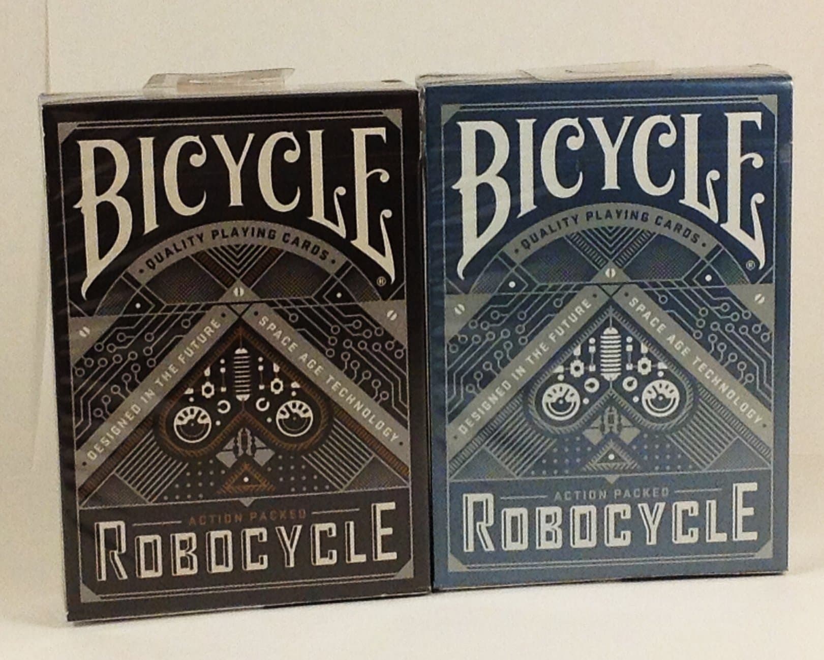 Bicycle Robocycle Playing Cards 2 Deck Set 1 Blue & 1 Black Deck
