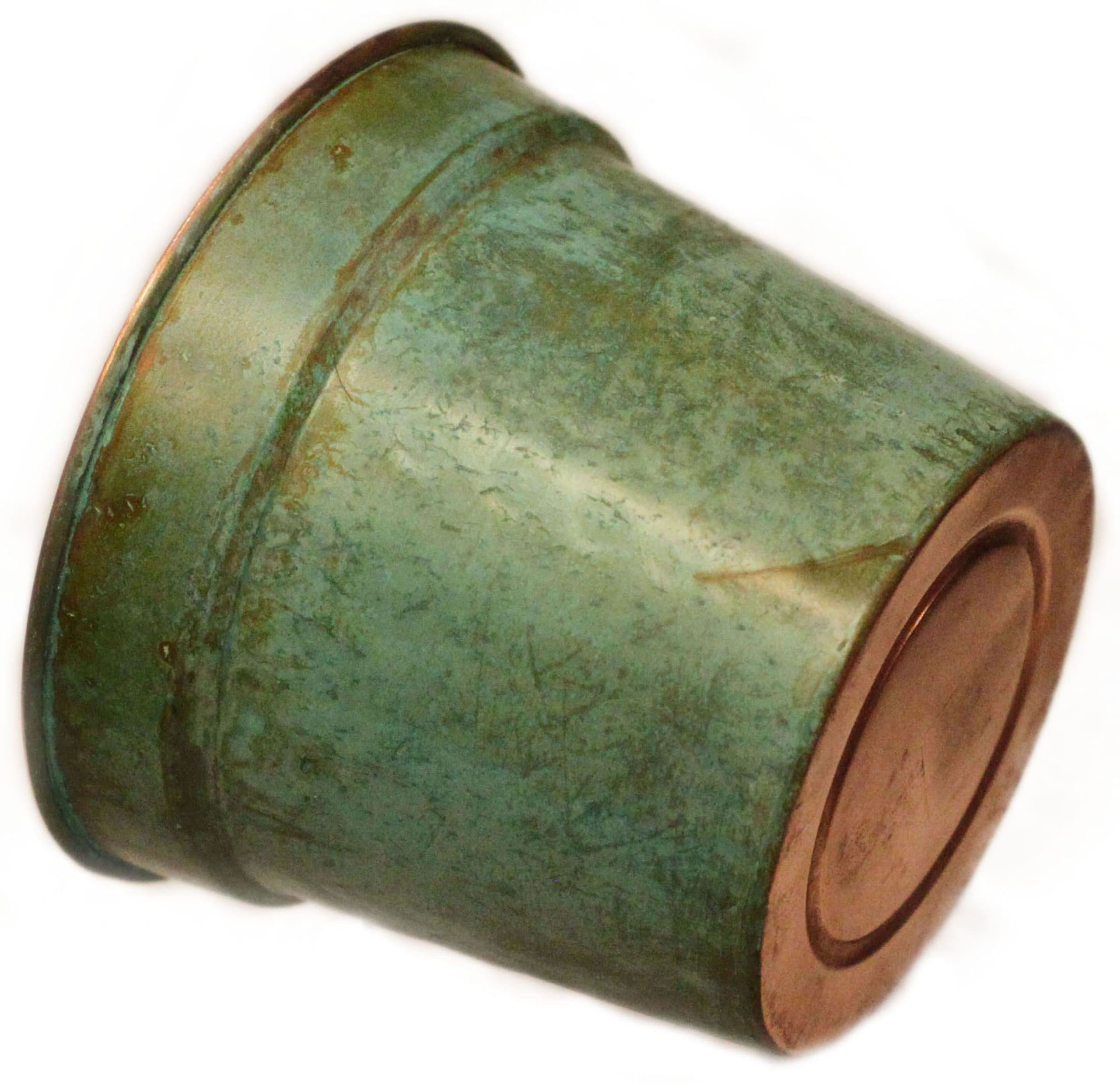 Dago's Copper Designs GP-203-G 1-Piece Hammered Solid Copper Seamless Planter, 6-1/2-Inchx 6-1/2-Inch by 5-1/2-Inch, Green