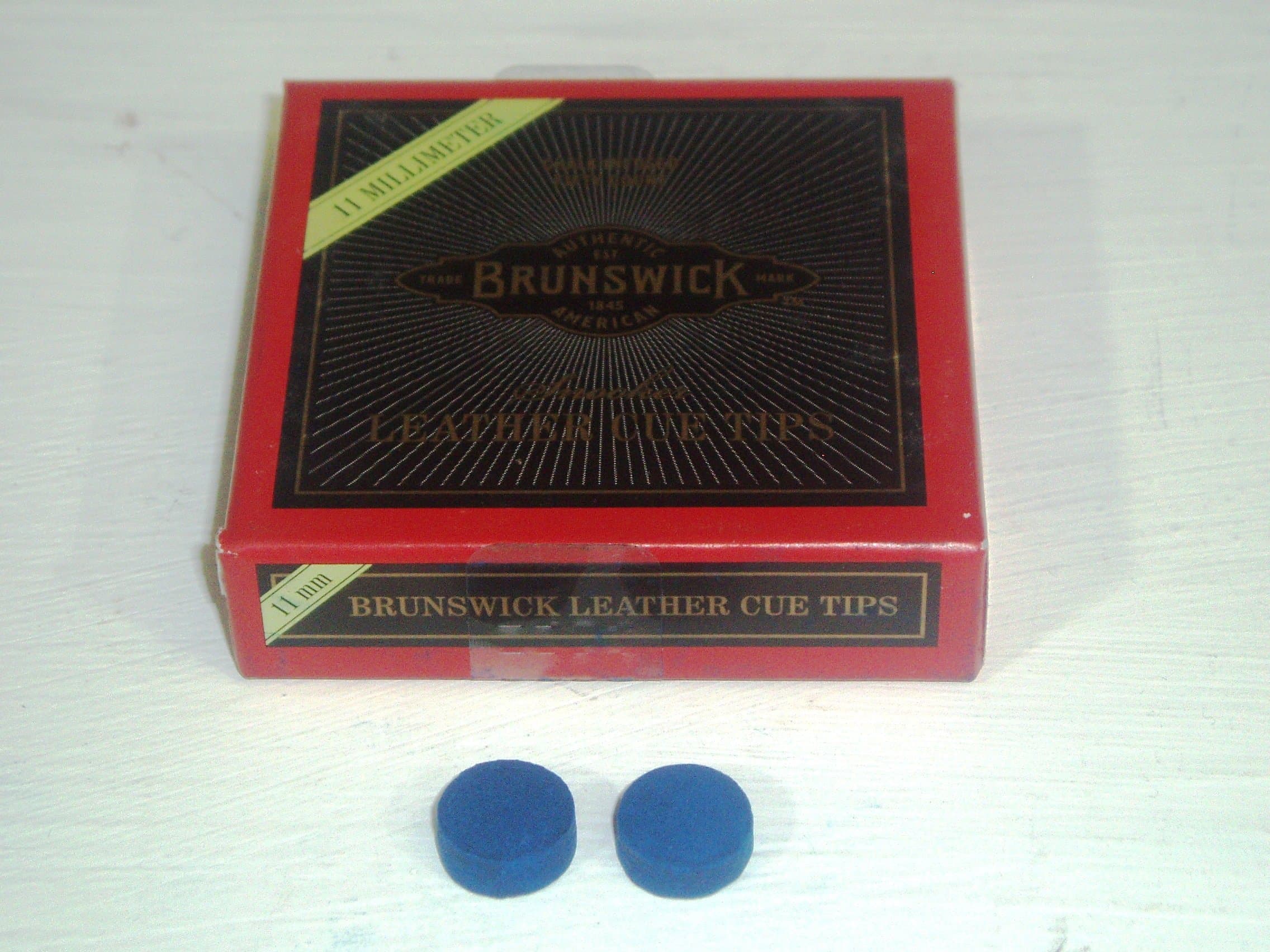BLUE DIAMOND FROM BRUNSWICK CUE TIPS AVAILABLE IN VARIOUS SIZES AND QUANTITIES (2 x, 11mm)