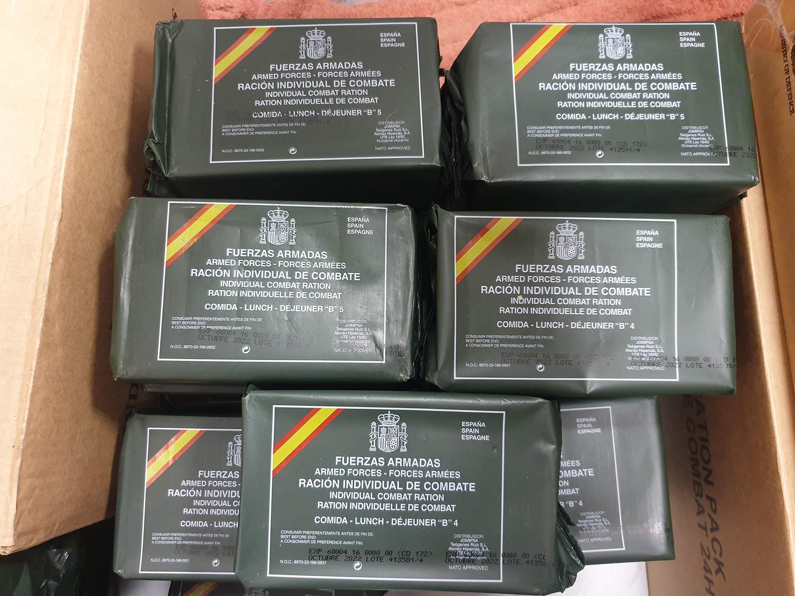 Spanish Army Ration Pack MRE's (Bundle of 10)