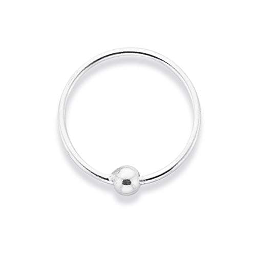 Pure 925 Sterling Silver Nose Ring/Nose Pin Simple Tiny Hoop for Women
