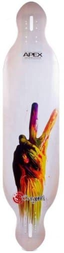 Original Apex 40 Middlewight Double Concave Longboard Skateboard Deck With Grip Tape, Sticker Pack