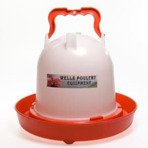 6 Litre Combination Drinker Complete With Legs Heavy Duty Red and White