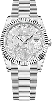 Pagani Design 1752 DD36 Watches for Men Automatic, Luxury Men's Calendar Watch, Sapphire Glass, Calibre ST16, Self-Winding Movement, Stainless Steel Watch, 100 Metres Water Resistant.