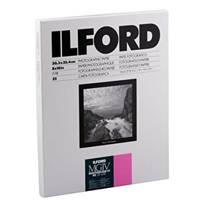 Ilford Multigrade IV RC Deluxe Resin Coated VC Variable Contrast - Black and White Enlarging Paper, 8x10 Inches, 25 Sheets, Glossy Surface (116 8190) Pack-3